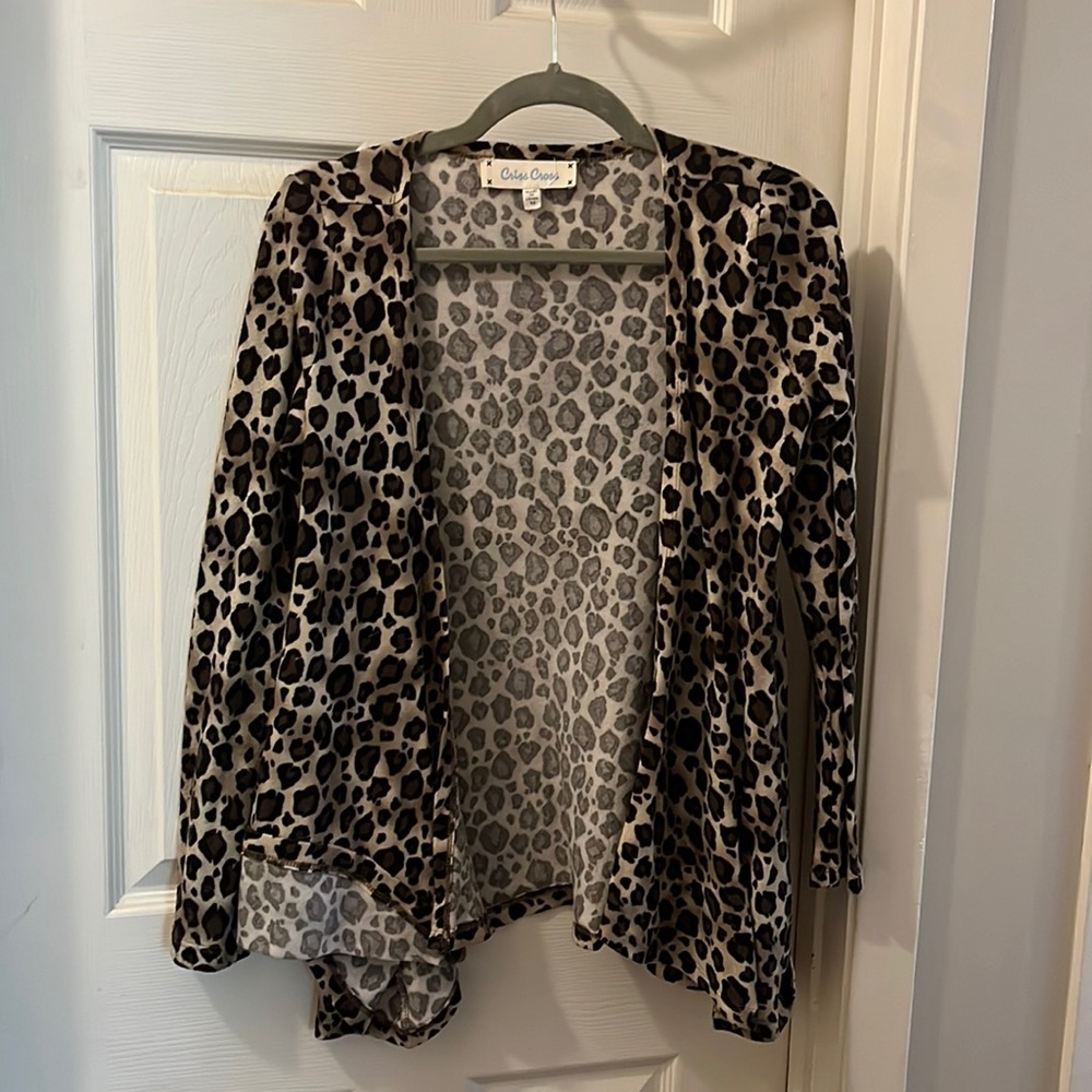 Cheetah print cardigan